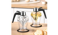 Glass Honey Dispenser with Stand Honey Dispenser with Stand Mess for Hosts, Home Cooks, Breakfast Table, Kitchen, Countertop