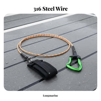 360° Rotating Joint Unrestricted Diving Safety Lanyard Unrestricted Diving Lanyard Tangle-Unrestricted Diving Safety Rope Steel Wire Core for Unrestricted Divers, Beginners, Snorkelers, Outdoor Swimming, Snorkeling