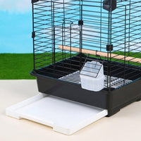 Large Bird Cage and Parrot Cage for Cockatiel, Two-Tier Mansion design Indoor Bird Cage with Accessories, Spacious Habitat for Parakeet Parrot