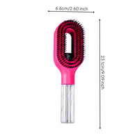 Dense Bristles Spray Hair Comb Transparent Handle Detachable Bottle Comb Handheld Misting Hair Brush Retail Box Packaging