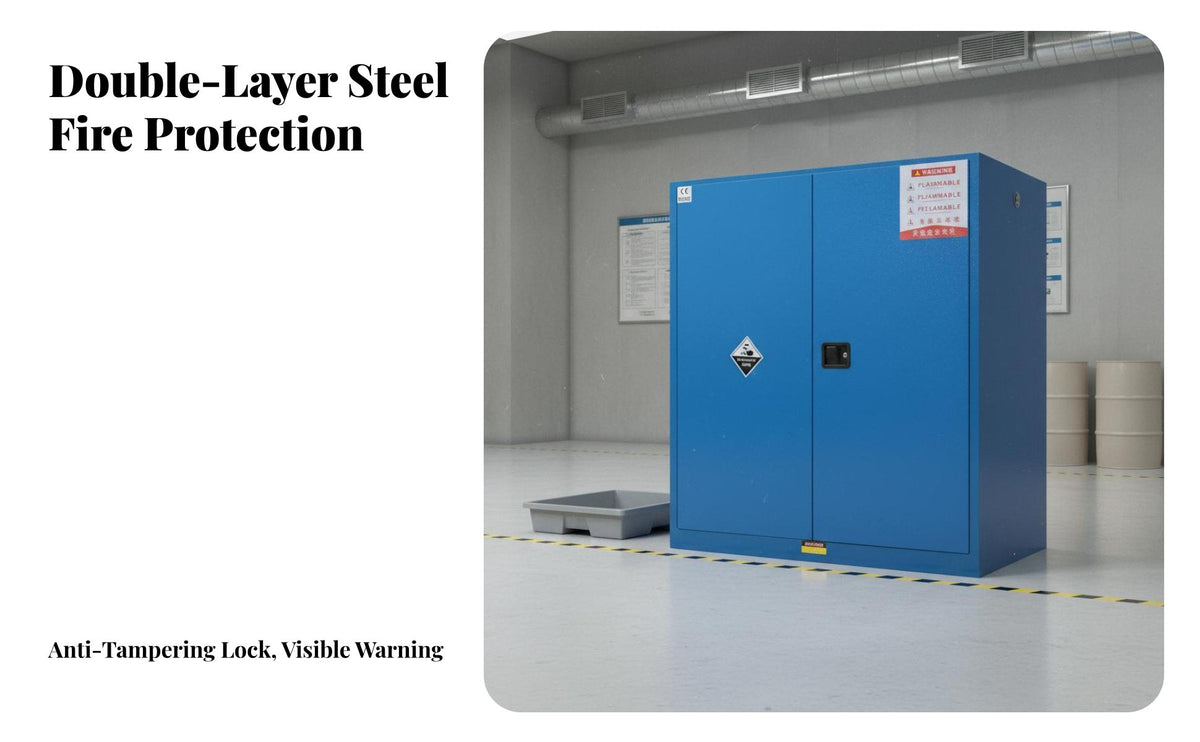 Cabinet Storage Cabinet Secure Locking System Industrial Harmful Goods Locker for Warehouse, Research Facility