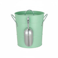 Galvanized-Ice Bucket Rust-Resistant Lidded Ice Bucket Farmhouse Galvanized Beverage Tub for Party, Wedding