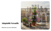 Fan-Blade Top Obelisk Assists Climbing Plants Obelisk Plant Trellis Decorative Design Sturdy Framework for Balcony Gardeners
