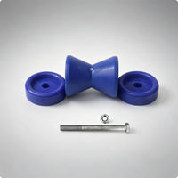 3 Pieces Blue and Black Boat Vehicle Roller Assembly 14.5 Mm Hole Boat Vehicle Roller Kit Long-Lasting Marine Hardware Reduces Friction