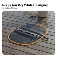 Compact Design EVA Swim Mat Foldable Portable Changing Mat Lightweight Sports Accessory Non-Slip for Swimmers, Surfers, Athletes, Swimming Pool, Public Showers, Beach, Gym