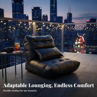 Minimalist Design Quilted Floor Lounger Multipurpose Use Lazy Sofa Full Body Support Lounge Seat Easy to Move for Young Adults, Students, Bedroom, Balcony, Living Room, Reading Nook