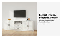 Walnut TV Cabinet with Storage High Load-Bearing Capacity Walnut Media Cabinet Sturdy Construction Floor Standing TV Console for Bedroom