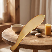 Scalloped Brass Gua Sha Curved Gua Sha Board Easy to Clean Massager Beginner-Friendly