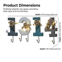 Nordic Wooden Wall Hooks, Key Holder for Wall, Decorative Hanger with Light, Nursery & Coat Hooks, 5-10kg Capacity