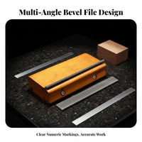 Multiple Filing Angles 3 Angle Fret File Solid Wood Body Guitar Fret Beveling File Professional Grade for Guitarists, Workshop, Music Studio