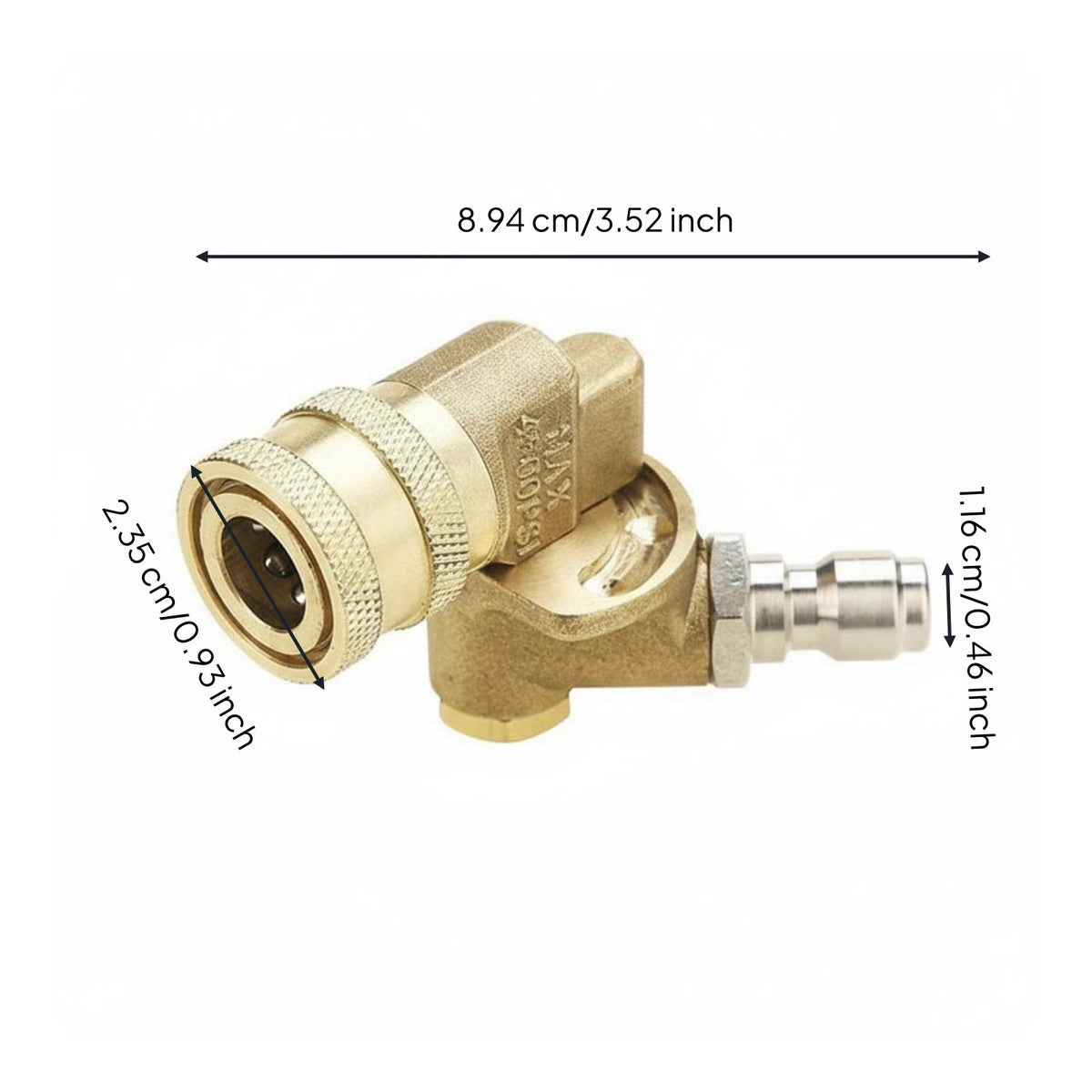 Reach Hard-to-Clean Areas 1/4 Inch Quick Connect Coupler Wear-Resistant Pressure Washer Angle Adapter 4500 PSI Rated for DIY Enthusiasts