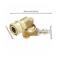 Reach Hard-to-Clean Areas 1/4 Inch Quick Connect Coupler Wear-Resistant Pressure Washer Angle Adapter 4500 PSI Rated for DIY Enthusiasts