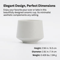Latte Serving Cup for Couples, Small Coffee Sharing Heat Resistant, Single Minimalist Style Pattern