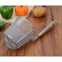 Stainless Steel Strainer with Wooden Handle for Noodles