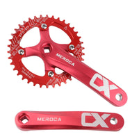 Mountain Bike Crankset Narrow-Wide Single Chainring Crankset Aluminium Alloy High Strength for Drivetrain Conversion