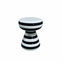 Toadstool-Inspired-Shaped Stool Striped Design Home Decor Multifunctional