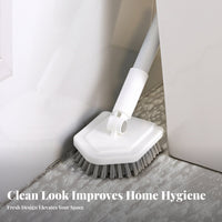 Telescopic Floor Brush Adjustable Pole Deep Clean for Bathrooms