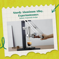Manual Lever Espresso Machine, Portable High-Pressure Brewer