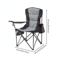 Padded Folding Camping Chair Compact Camping Chair with Cup Holder Heavy-Duty Furniture for Tailgaters