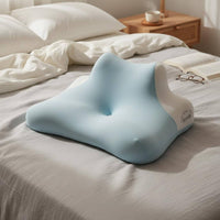 Slow Rebound Face down Napping Pillow Removable Washable Cover Memory Foam Prone Sleeping Pillow Pressure Relief Cervical Support Lounge Cushion Breathable Material for Office Workers, Students, Bed Lounging, Travel