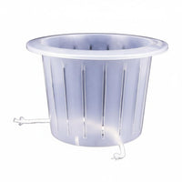 Deepened Design Hydroponic Planting Basket Soilless Cultivation Basket Wide Rim Hydroponic Mesh Pot Flexible for Hydroponics Enthusiasts, Indoor Garden
