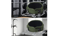 Padded Weightlifting Belt with Chain Quick-Release Weighted Belt with Chain Contoured Heavy-Duty for Bodybuilders