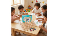Wooden Alphabet Stamp Set Early Learning Wooden Letter Stamps Bright Alphabet Stamps for Young Learners, Homeschool