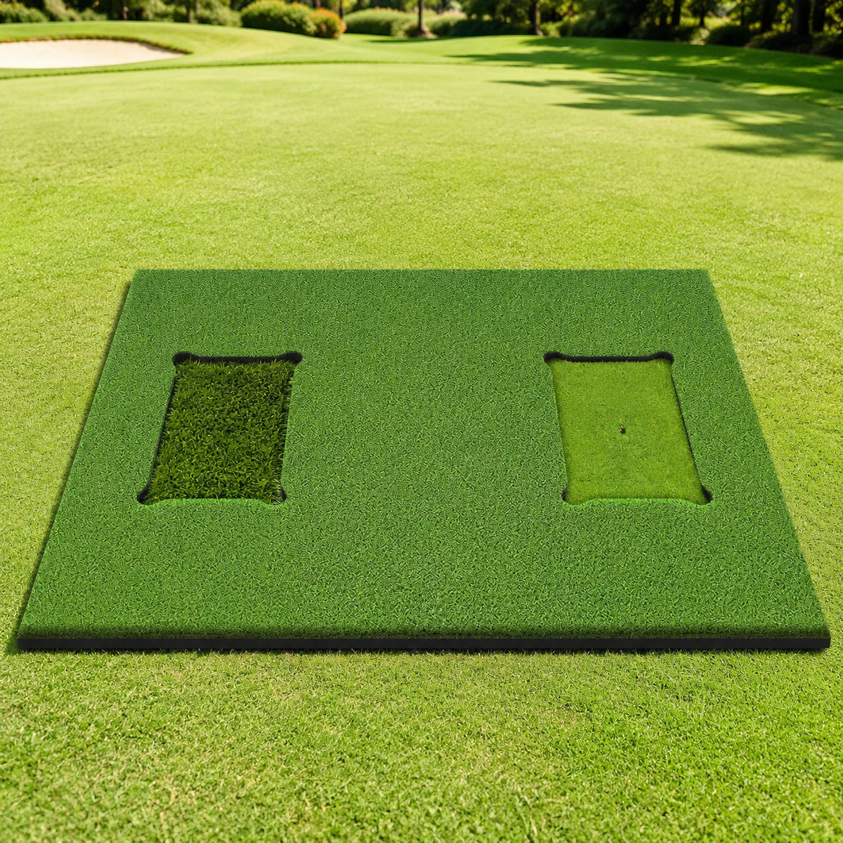 Golf Training Mat, Foldable and Durable Hitting Mat, 150cm × 120cm, Non-Slip Foam Base, Ideal for Garage and Outdoor Use