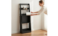 Slim Profile Vintage Design Shelving Unit Multifunctional Multi-Tier Storage Unit Sturdy Construction Freestanding Bookshelf Easy Assembly for Bedroom