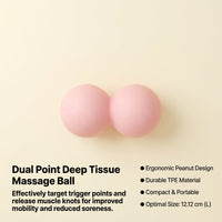 Double Peanut Massage Ball for Back, TPE Deep Tissue for Myofascial Release, for Muscle Recovery and Athletes, Fitness Equipment