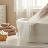 Long Rubber Gloves Long-Lasting Dishwashing Gloves with Long Cuff Thick