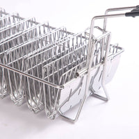 8 Slot Taco Rack Easy to Clean Taco Fryer Basket Sturdy for Restaurant Personnel