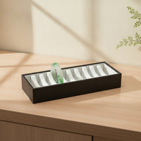 Jewelry Display Tray with Slots 10-Slot Bangle Tray Slimline Leather-Covered for Jewelers, Showcases, Home Storage