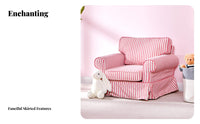 Rustic aesthetic & layout Floral Pattern literary Chair Comfortable Seating luxuriously soft Mini-Sofa Soft and Comfy children's Furniture Rounded Armrests for Preschoolers, young children, Parents, Playroom, Nursery, Preschool, Living Room