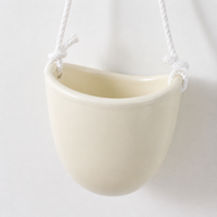 24CM Glazed Ceramic Hanging Planter, Nordic Indoor Pot, Decorative Balcony Hanging Pot for Trailing Plants