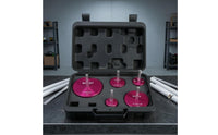 5 Pieces Fitted Compartments PVC Pipe Reamer Kit Printed Size Markings Pipe Reamer Heads Metal Plumbing Tool Hinged Lid
