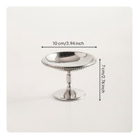 Vintage Dessert Cup with Pedestal Retro Stainless Steel Dessert Bowl Elegant Footed Bowl Long-Lasting for Hosts, Home Kitchen, Cafes