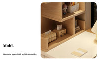 Multi-Tier Design Desktop Hutch Space-Saving desktop Shelf Large Capacity Desk Organizer Sturdy Construction for Students, telecommuter Workers, Workstation, Study Room