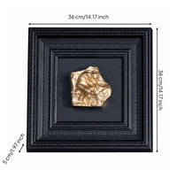 Sculptural Relief Modern Wall Art with Frame Contemporary Painting for Entryway