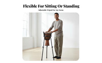 African Drum Stand Sturdy Construction African Hand Drum Stand Portable Adjustable Percussion Mount for Drummers, Artists, Stage Performance