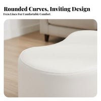 Multi-Functional Bean-Shaped Pouf Soft and Comfortable Low Stool High-Rebound Cushion Footstool Gift Idea for Families, Homeowners, Living Room, Entryway, Bedroom, Playroom