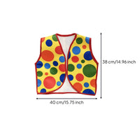 Clown Costume Vest Funny Clown Vest Bright Clothing for Children, Kids