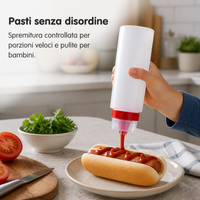 PE Three-Hole Squeeze Bottle for Sauces, Dressings, and Condiments