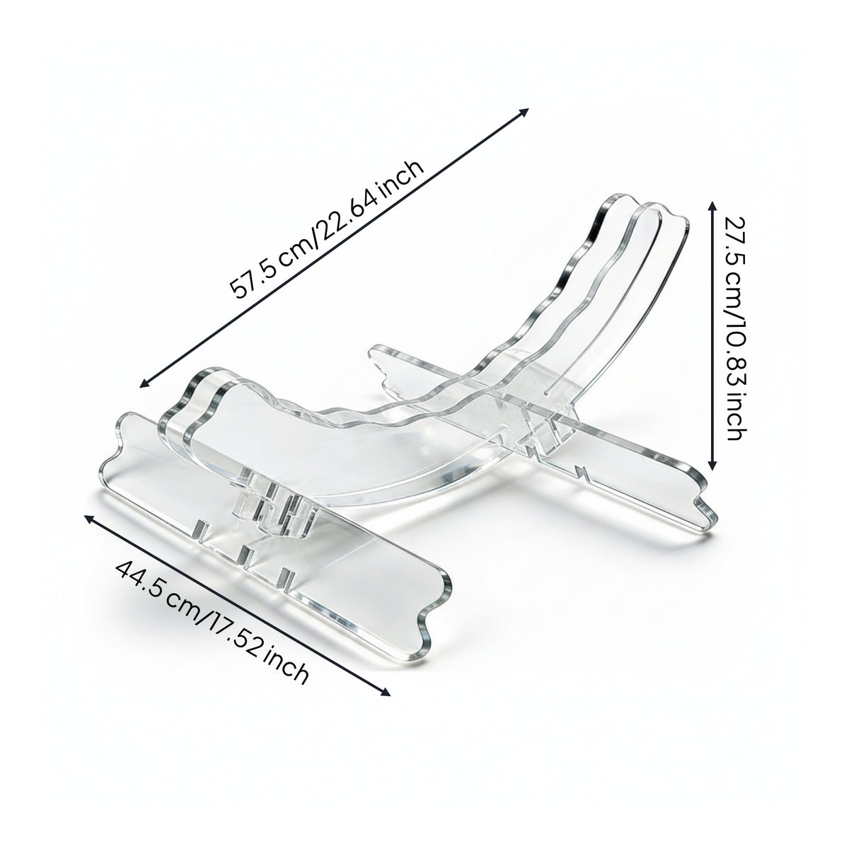 Clear Bike Rack with Adjustable Tire Slots Indoor Acrylic Bike Stand Modern Two-Wheeler Parking Stand Stable for Cyclists, Commuters, Garage