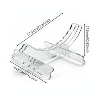 Clear Bike Rack with Adjustable Tire Slots Indoor Acrylic Bike Stand Modern Two-Wheeler Parking Stand Stable for Cyclists, Commuters, Garage