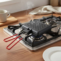 Double-Sided Sandwich Pan Simple to Clean Stovetop Sandwich Maker Versatile Non Toastie Maker for Campers, Students