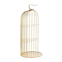 Birdcage Pastry Stand Shiny Finish Three-Tier Pastry Stand Round Base Table Decor