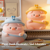Drop-Resistant Cute Pig Cash Bank Large Capacity Pig Cash Bank Easy Withdrawal for Children, Toddlers, Nursery