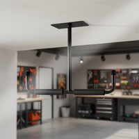 T-Shaped Storage Hook Bracket Scratch-Resistant Wall Hook with Foam Padding Hanging Rack Black Non-Slip for Shed