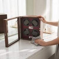 Automatic Watch Winder Extremely Quiet Timepiece Winder Cabinet USB Powered for Enthusiasts, Bedroom, Office, Retail Display